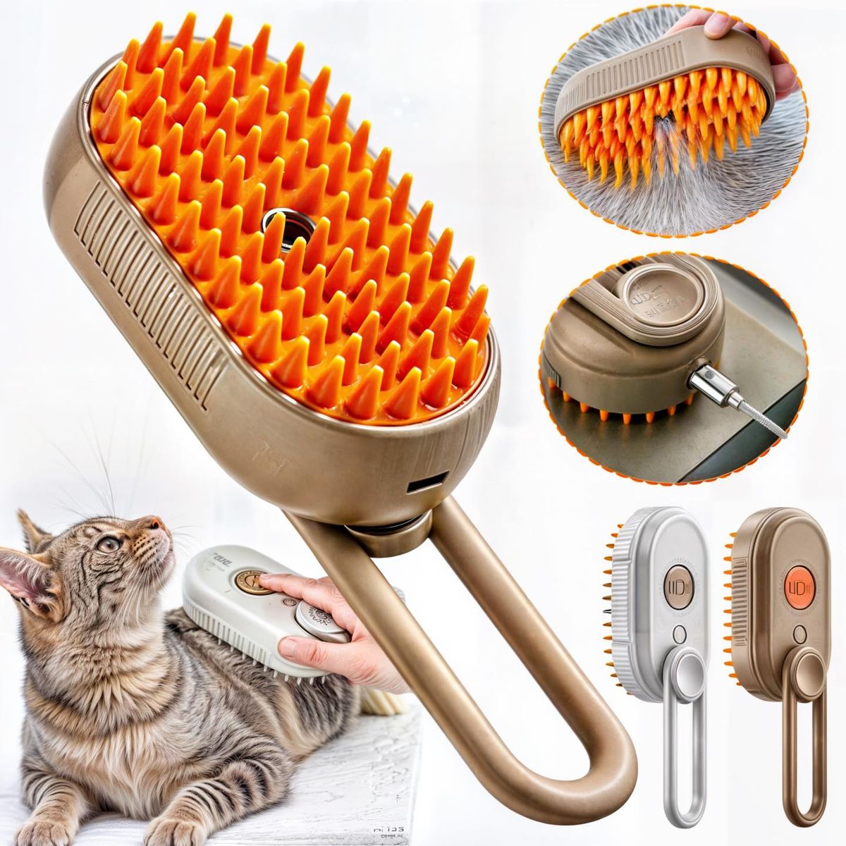 3 in 1 Steam Brush with Handle