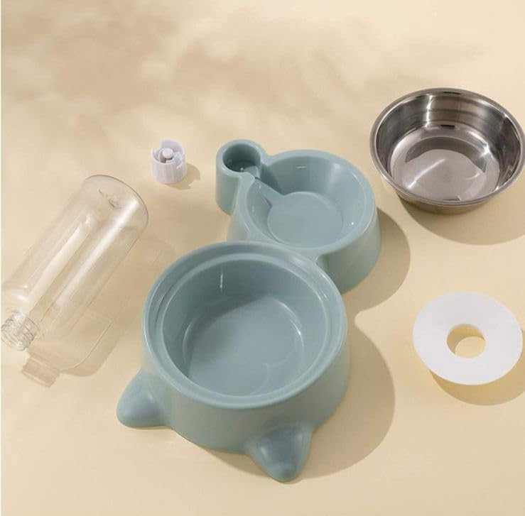 2 in 1 Pet Food and Water Dispenser Bowl