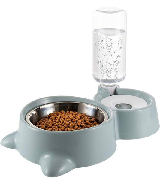 2 in 1 Pet Food and Water Dispenser Bowl