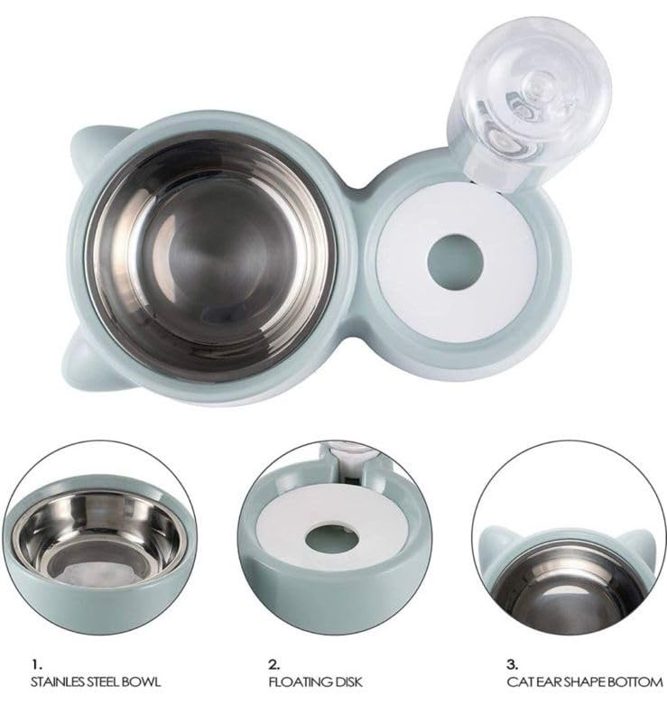 2 in 1 Pet Food and Water Dispenser Bowl