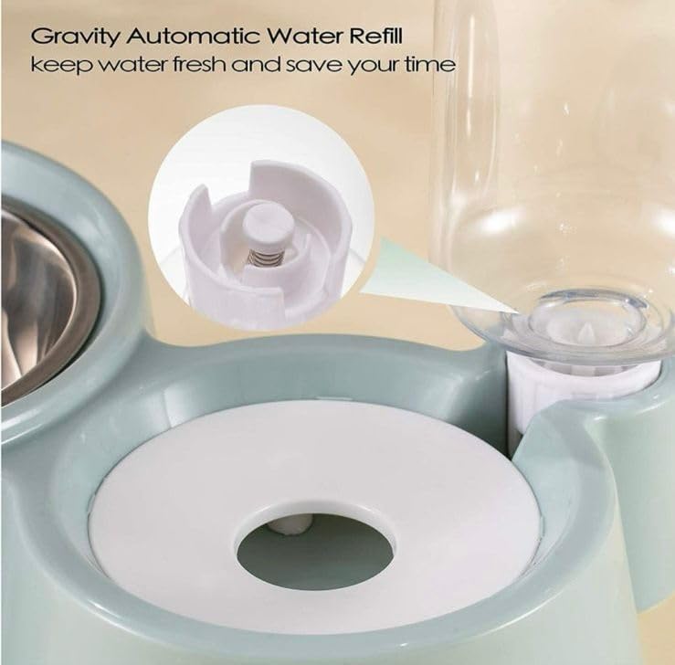 2 in 1 Pet Food and Water Dispenser Bowl