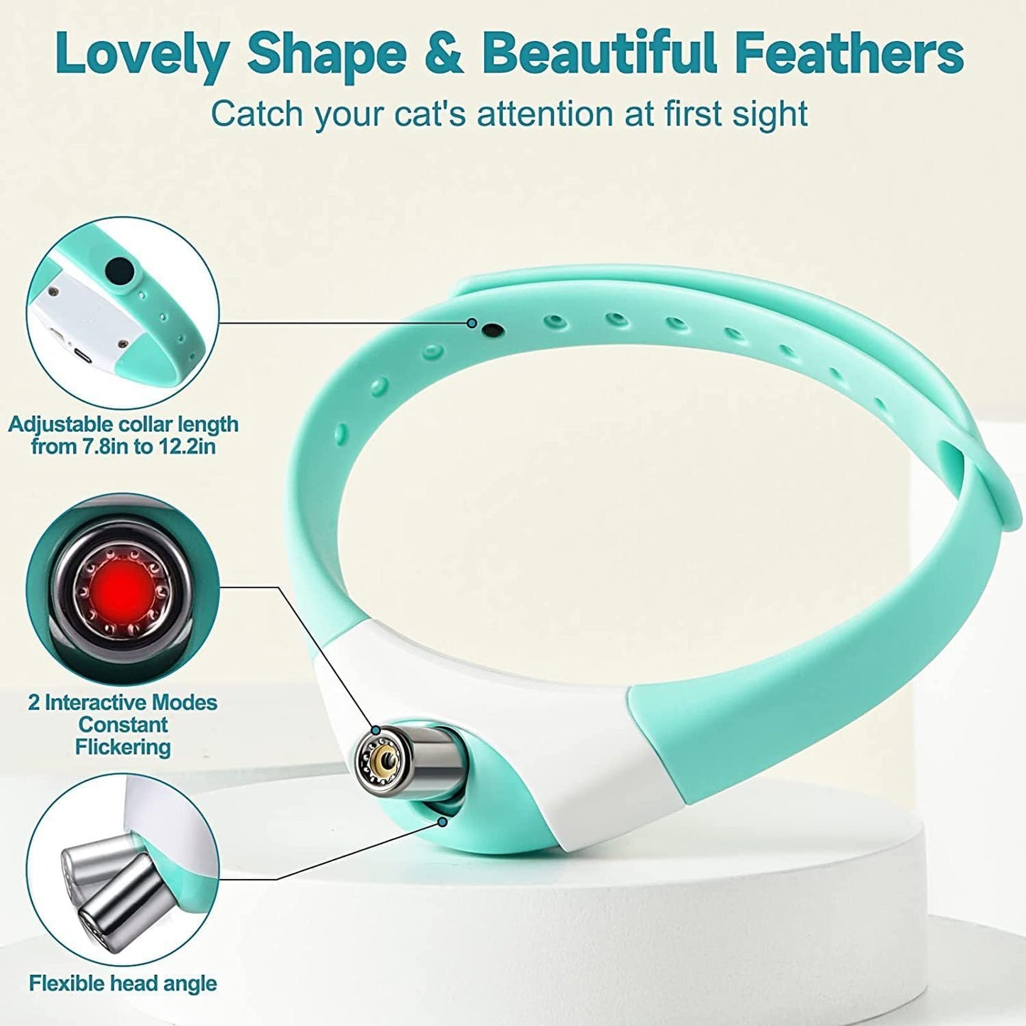 Cat Collar Toy with LED Lights