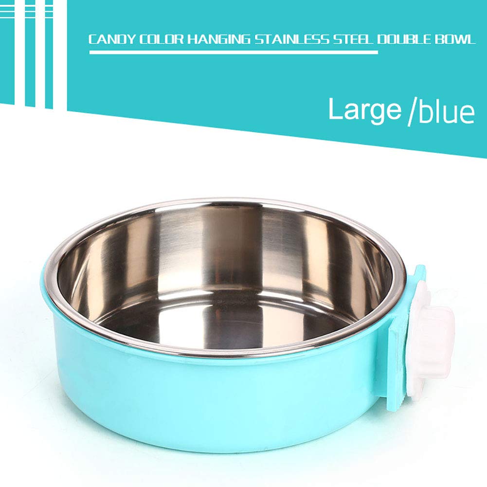 Removable Stainless Steel Hanging Pet Cage Bowls