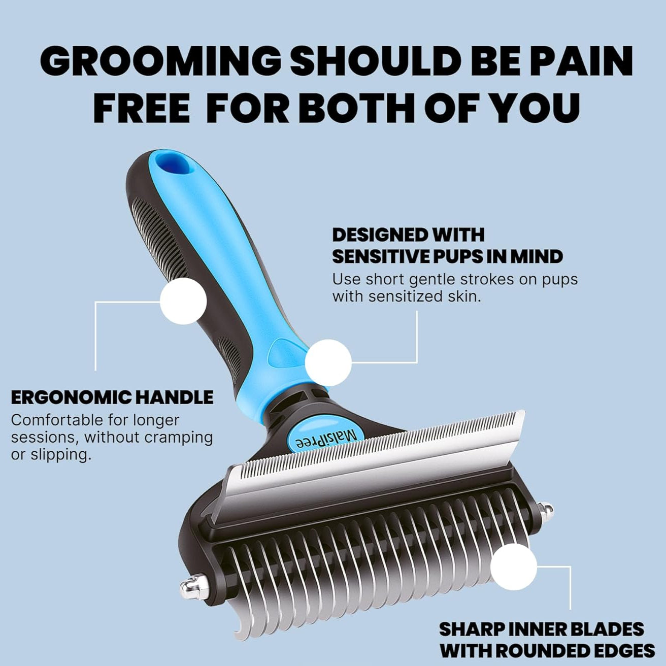 Pet 2 in 1 Grooming Brush