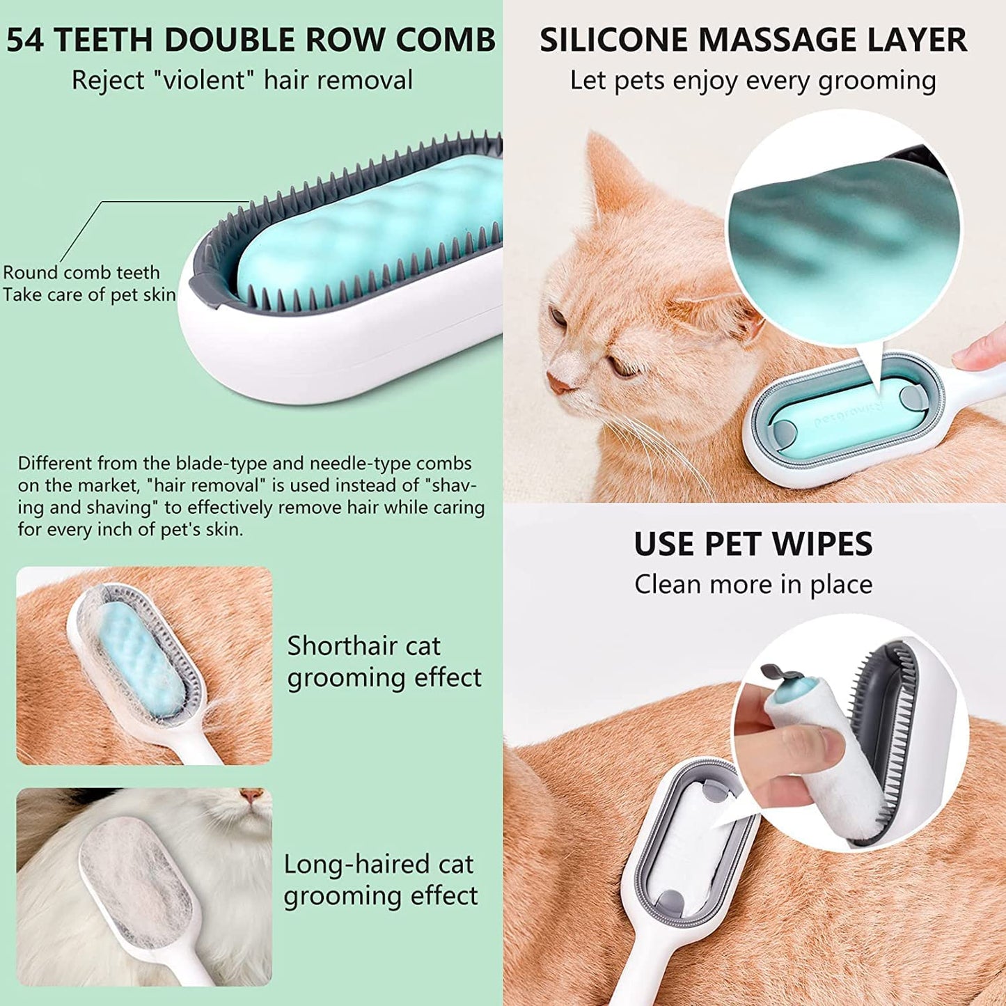 3 IN 1 Pet Cleaning Hair Removal Comb