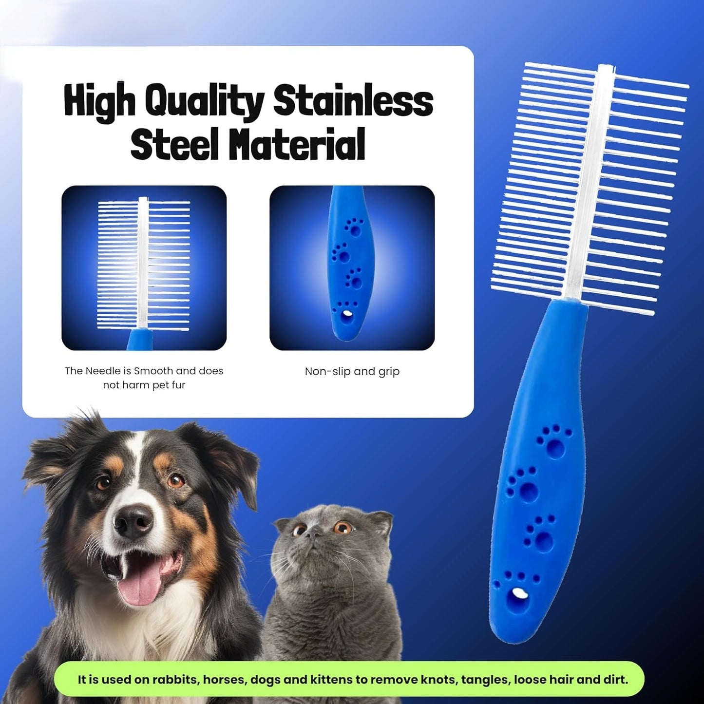 Double Side Stainless Steel Needles Pets Comb