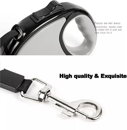 Retractable Dog Leash, 5M Automatic Pet Leash with Padded Handle