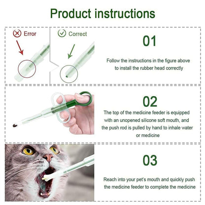 Pet Medicine Pill Dispenser 2-in-1