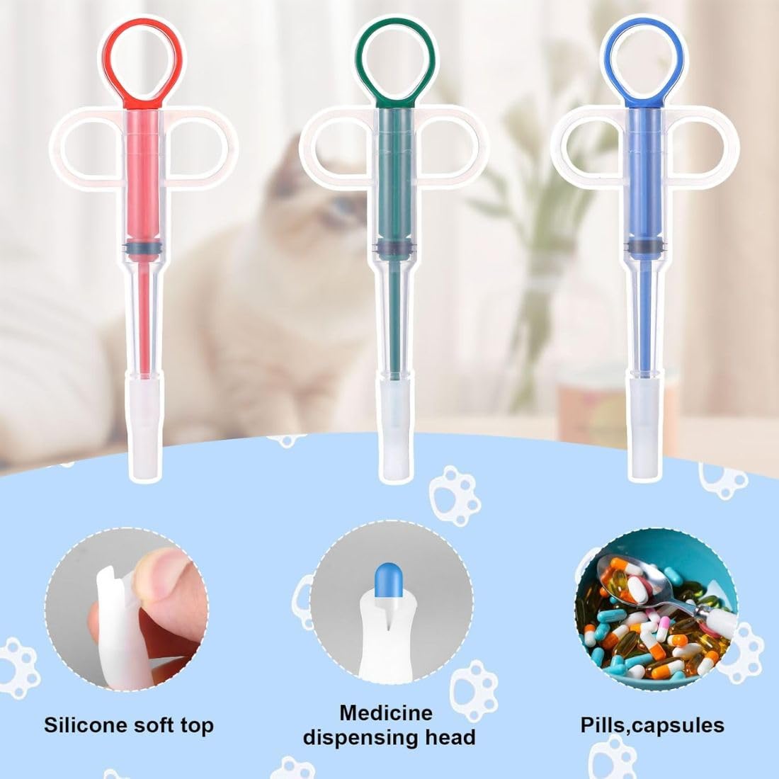 Pet Medicine Pill Dispenser 2-in-1