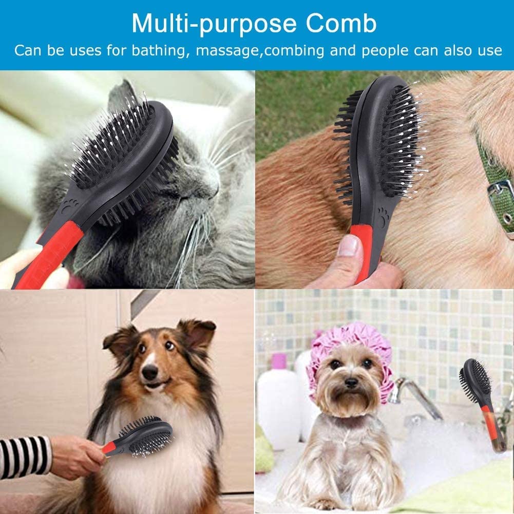 Double Sided Pet Grooming and Massaging Brush