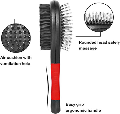 Double Sided Pet Grooming and Massaging Brush