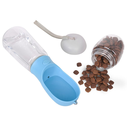 Pet Water Bottle with Food Cup