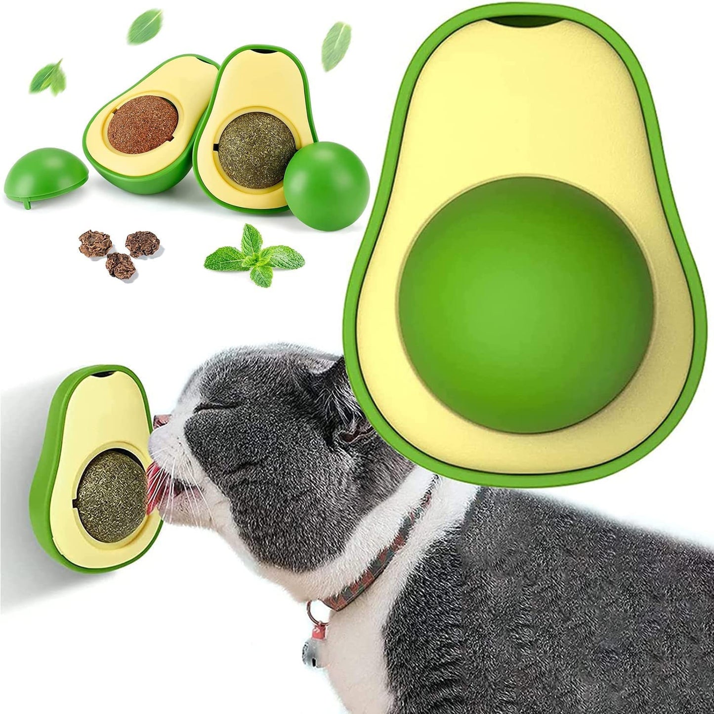 Catnip Avocado Ball Toy