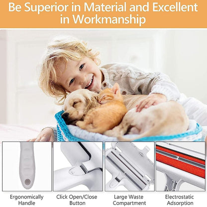 Pet hair remover roller