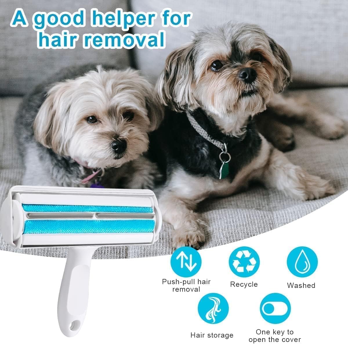 Pet hair remover roller