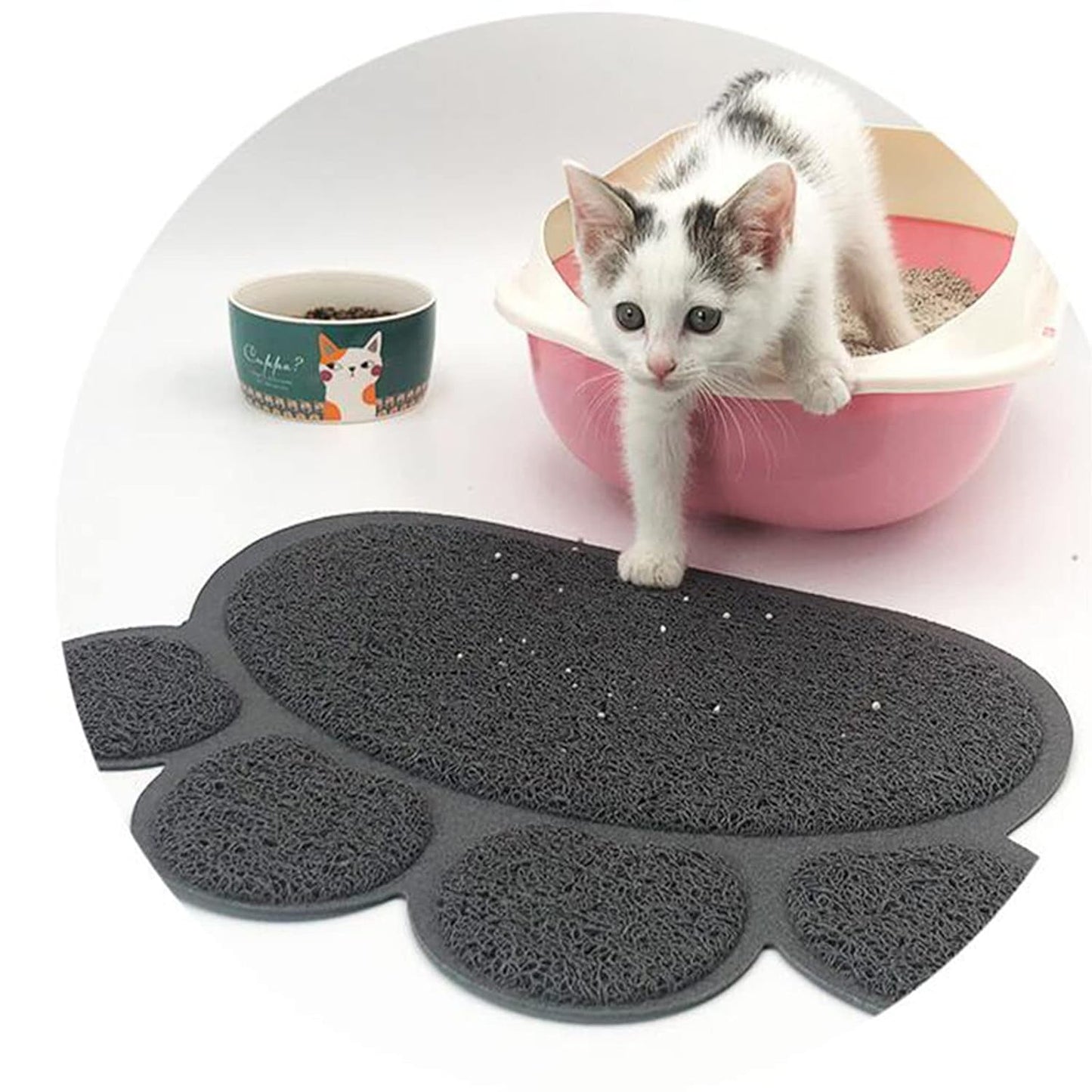 Cat Litter Trapping Mat - (Paw Design, Large)