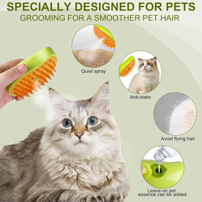 3 In 1 Cat Steam Grooming Brush