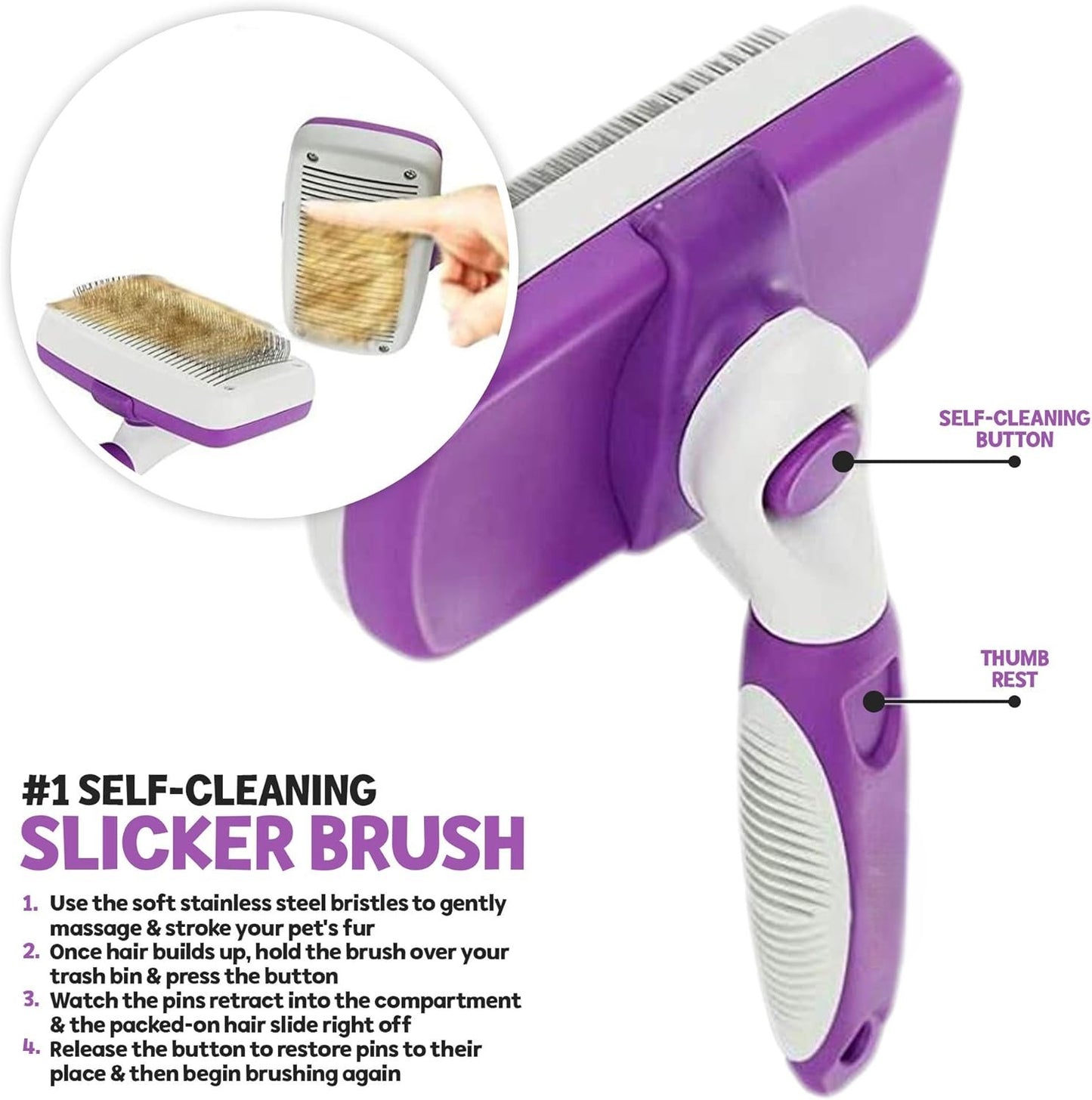 Slicker Brush with Comb (combo)