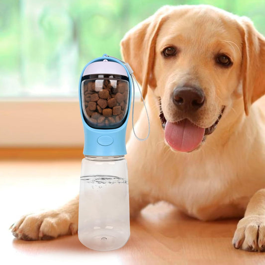 Pet Water Bottle with Food Cup