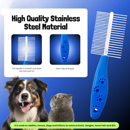 Double Side Stainless Steel Needles Pets Comb