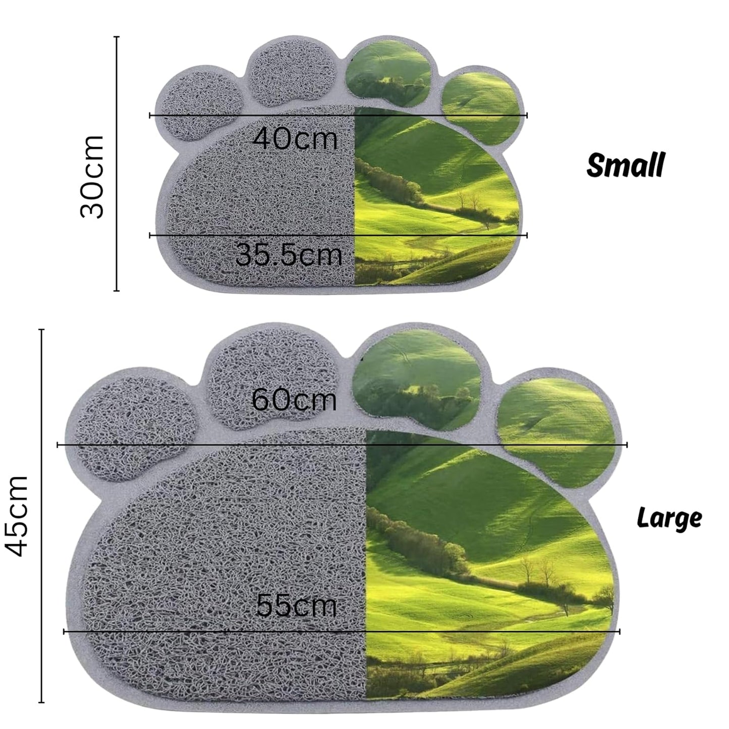 Cat Litter Trapping Mat - (Paw Design, Large)