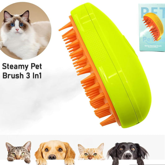 3 In 1 Cat Steam Grooming Brush