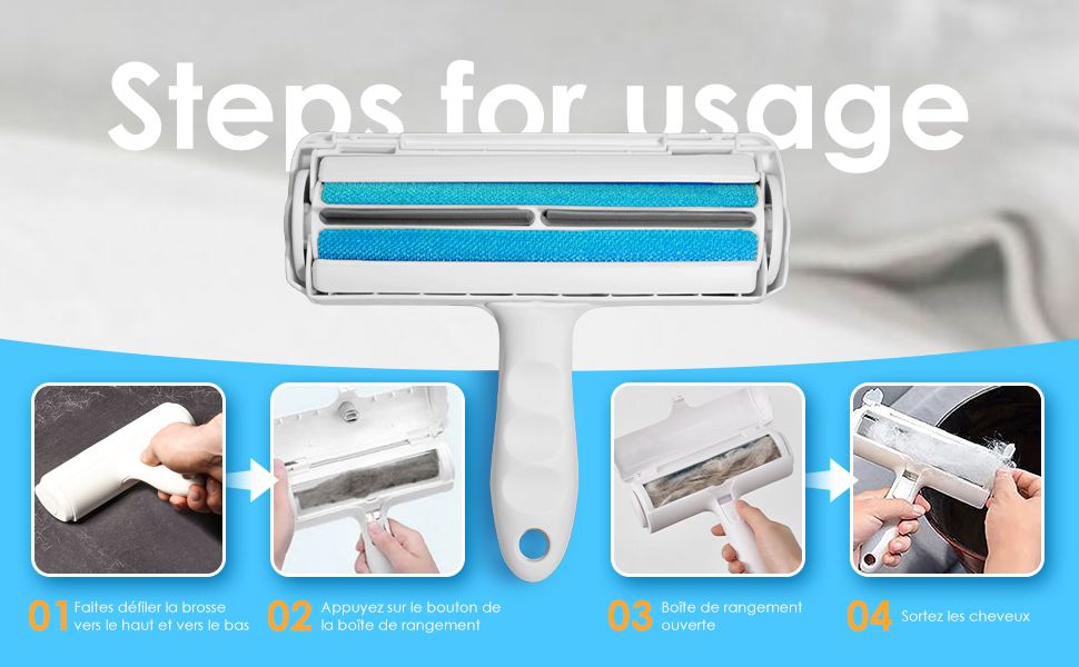Pet hair remover roller