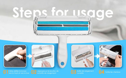 Pet hair remover roller