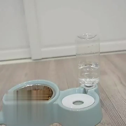 2 in 1 Pet Food and Water Dispenser Bowl